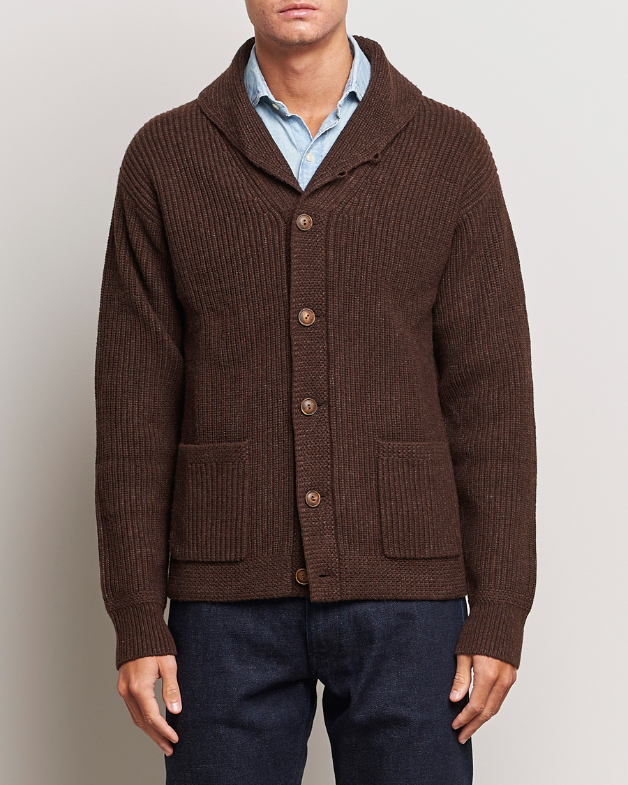 Herren |  | Polo Ralph Lauren | Wool Knitted Sweater Bear Brown Heather
