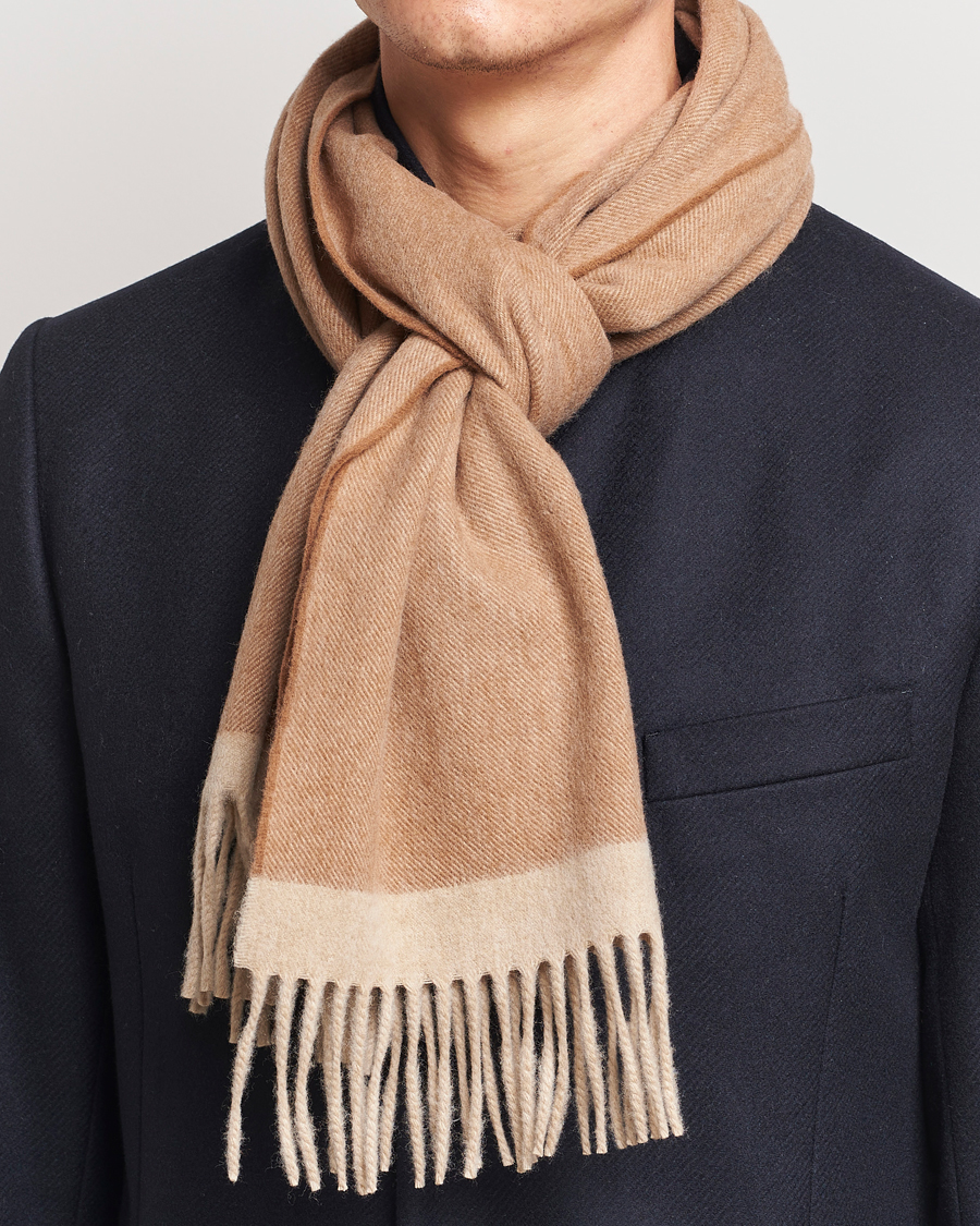 Herren | Schals | Begg & Co | Solid Board Wool/Cashmere Scarf Warm Natural