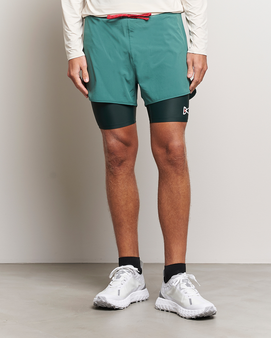 Herren | Shorts | District Vision | Layered Pocketed Trail Shorts Pine