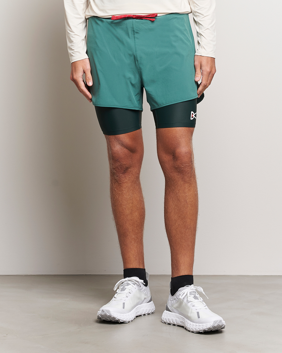 Herren | Running | District Vision | Layered Pocketed Trail Shorts Pine