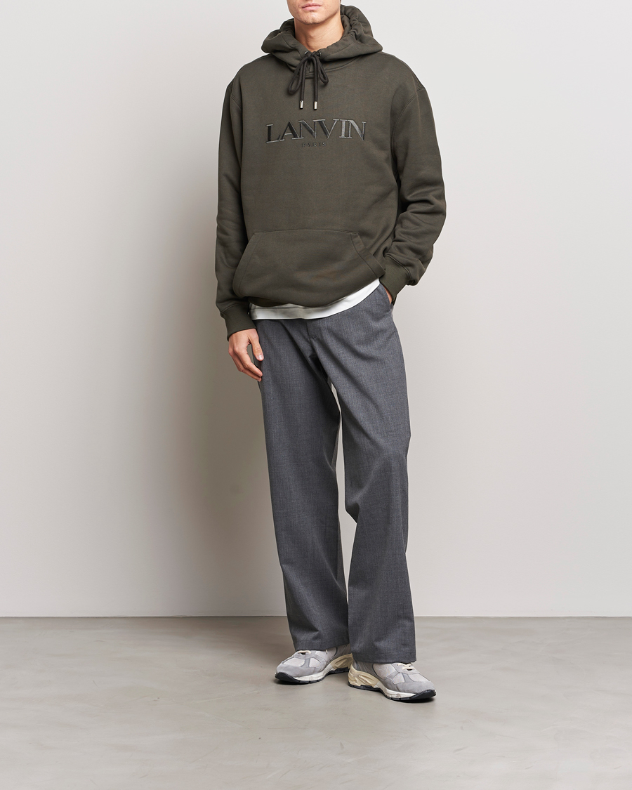 Herren | Pullover | Lanvin | Oversized Logo Hoodie Loden