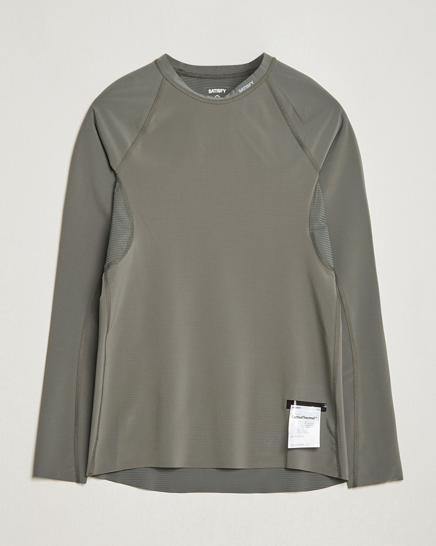 Herren | T-Shirts | Satisfy | CoffeeThermal Base Layer Dark Natural