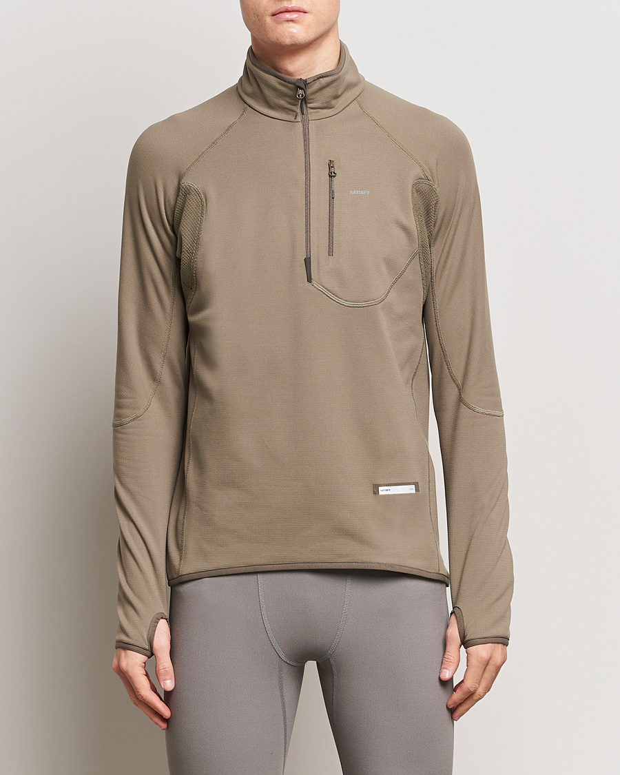 Herren | Kleidung | Satisfy | GhostFleece Half Zip Smoky Quartz