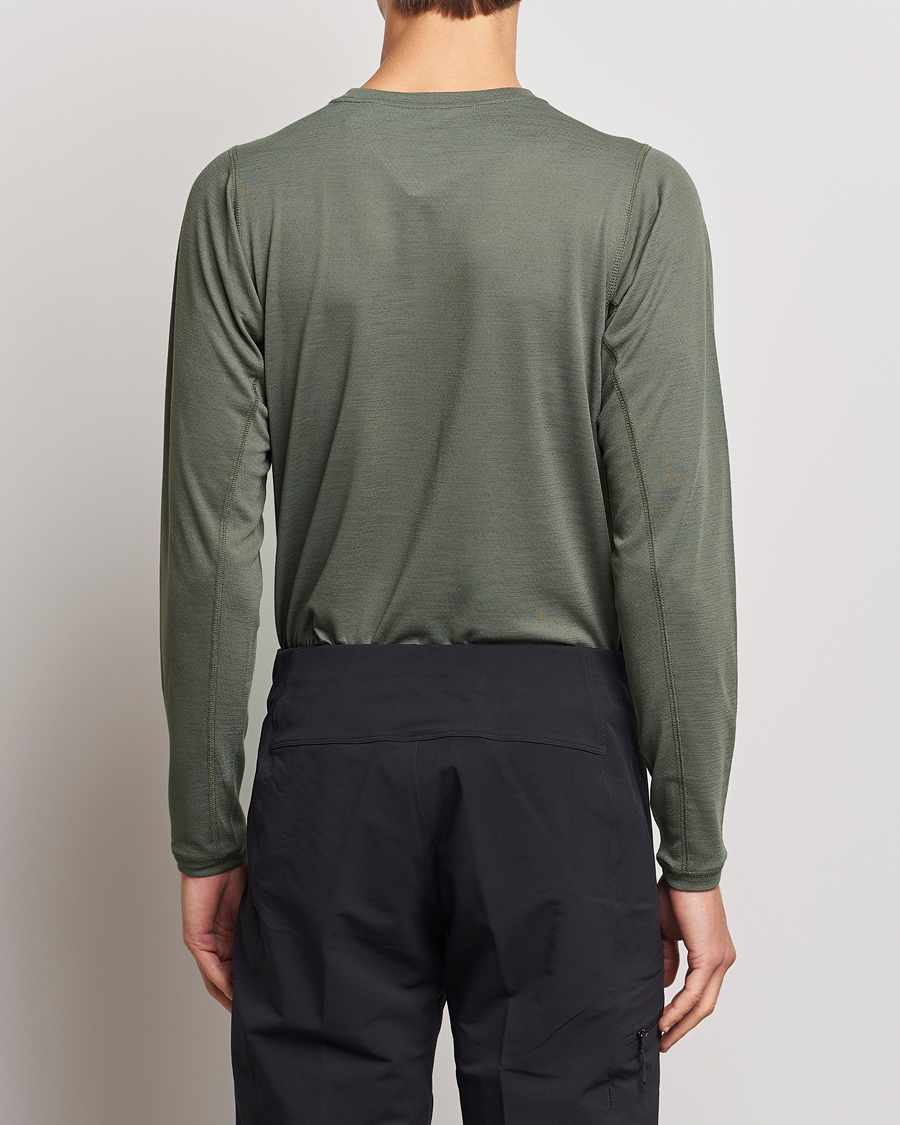 Herren | T-Shirts | Snow Peak | Recycled Polyester/Wool Long Sleeve T-Shirt Olive
