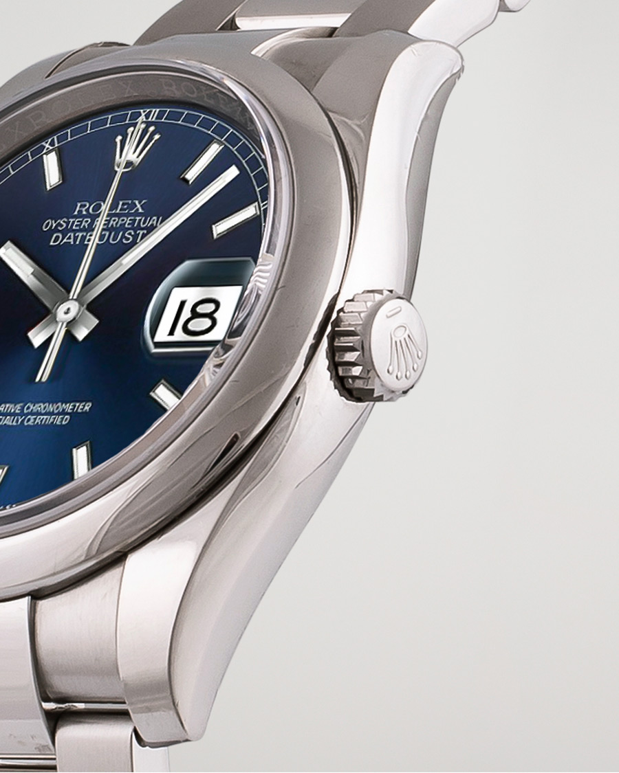 Herren | Pre-Owned & Vintage Watches | Rolex Pre-Owned | Datejust 116200 Oystert Perpetual Steel Black Steel Blue