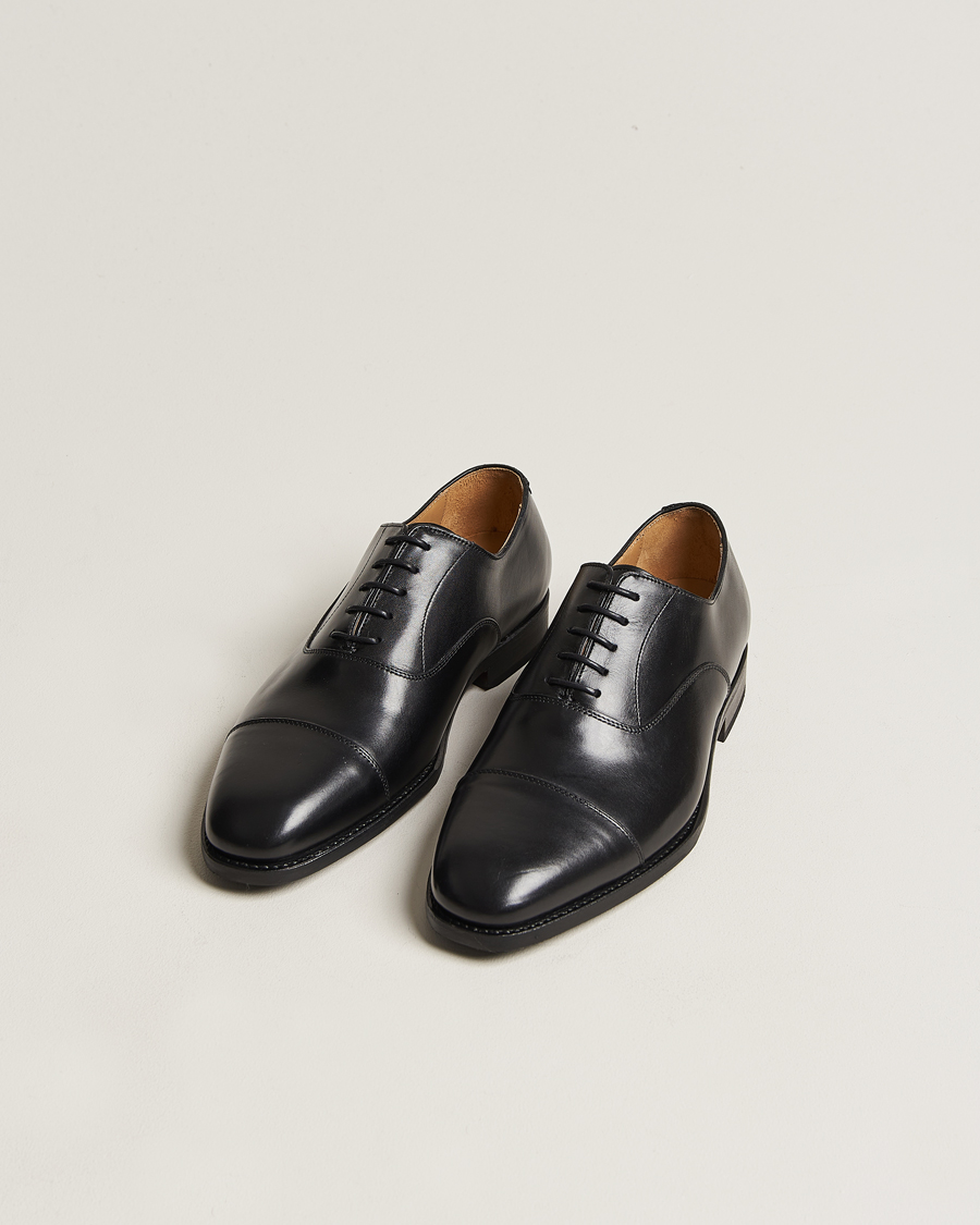 Herren | Handgefertigte Schuhe - Schuhspanner inklusive | Myrqvist | Äppelviken Oxford Black Calf