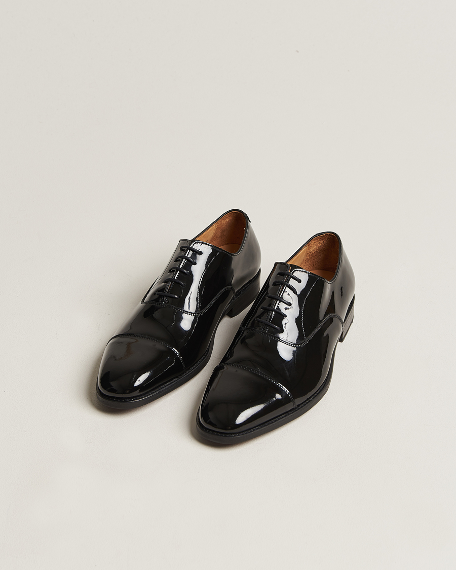 Herren | Handgefertigte Schuhe | Myrqvist | Vinterviken Oxford Black Patent