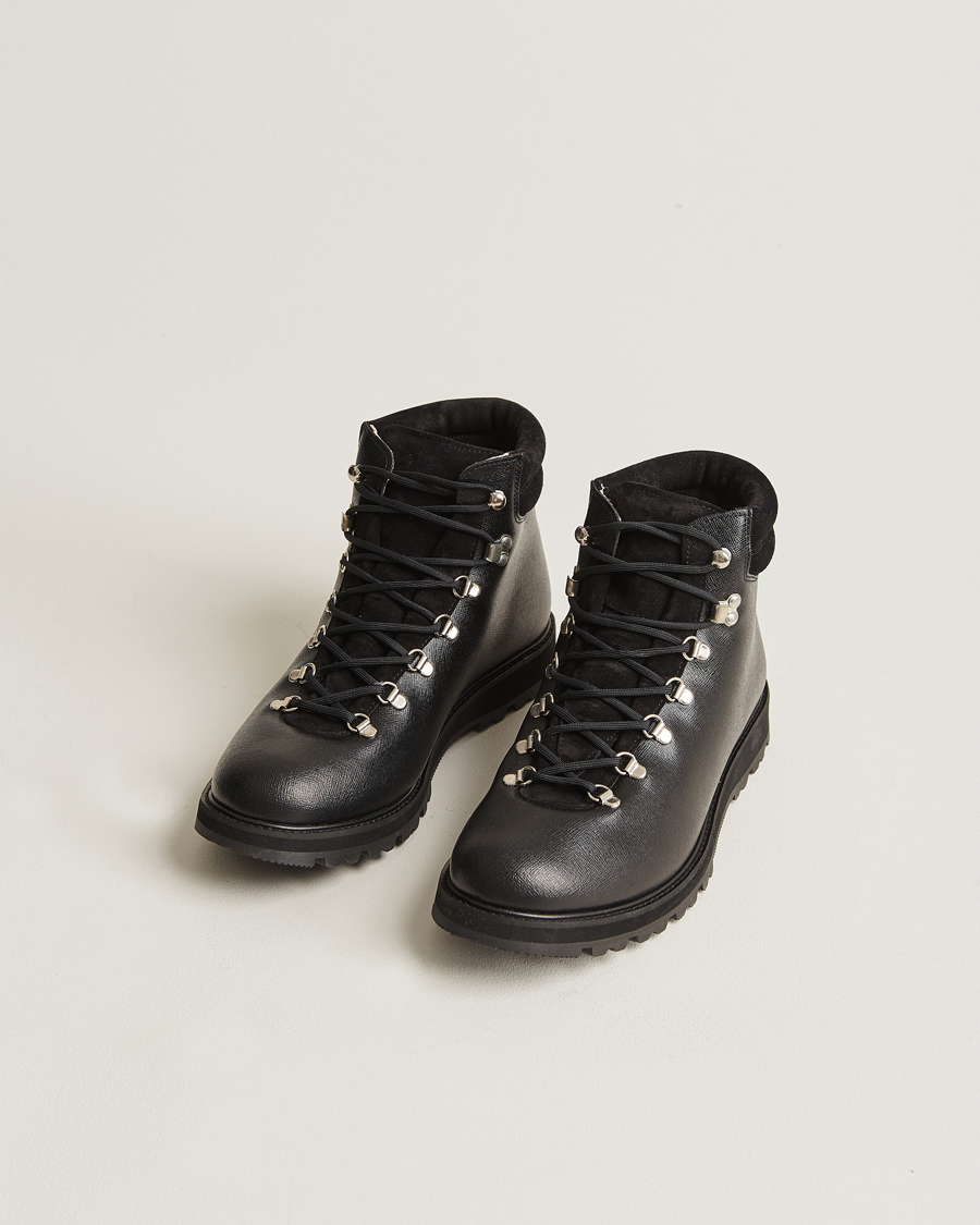 Herren | Schnürboots | Myrqvist | Duved II Laced Boot Black Grain Calf