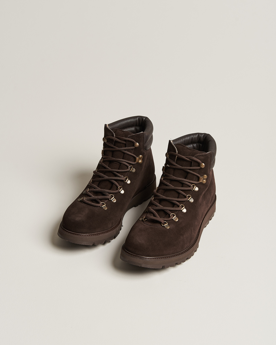 Herren | Boots | Myrqvist | Duved II Laced Boot Dark Brown Suede