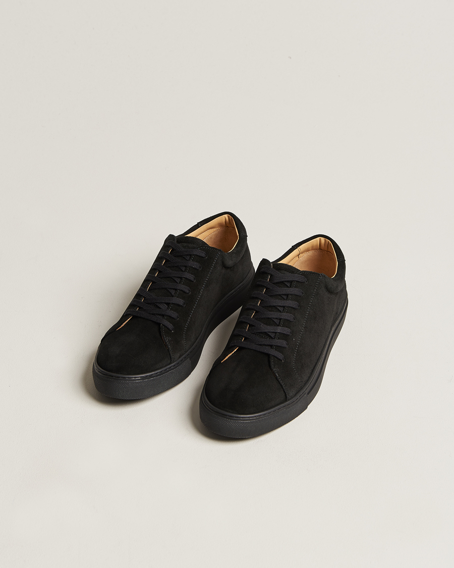 Herren |  | Myrqvist | Oaxen Monochrome Sneaker Black Suede