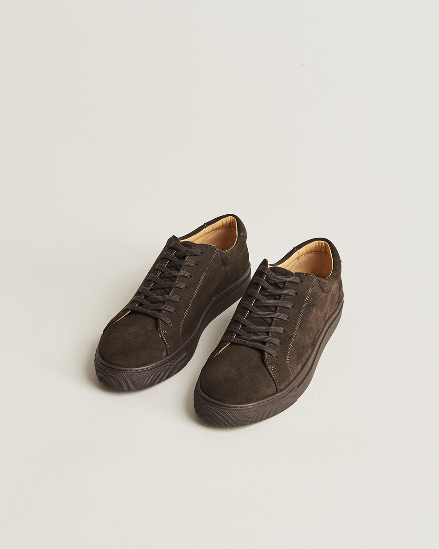 Herr | Myrqvist | Myrqvist | Oaxen Monochrome Sneaker Dark Brown Suede