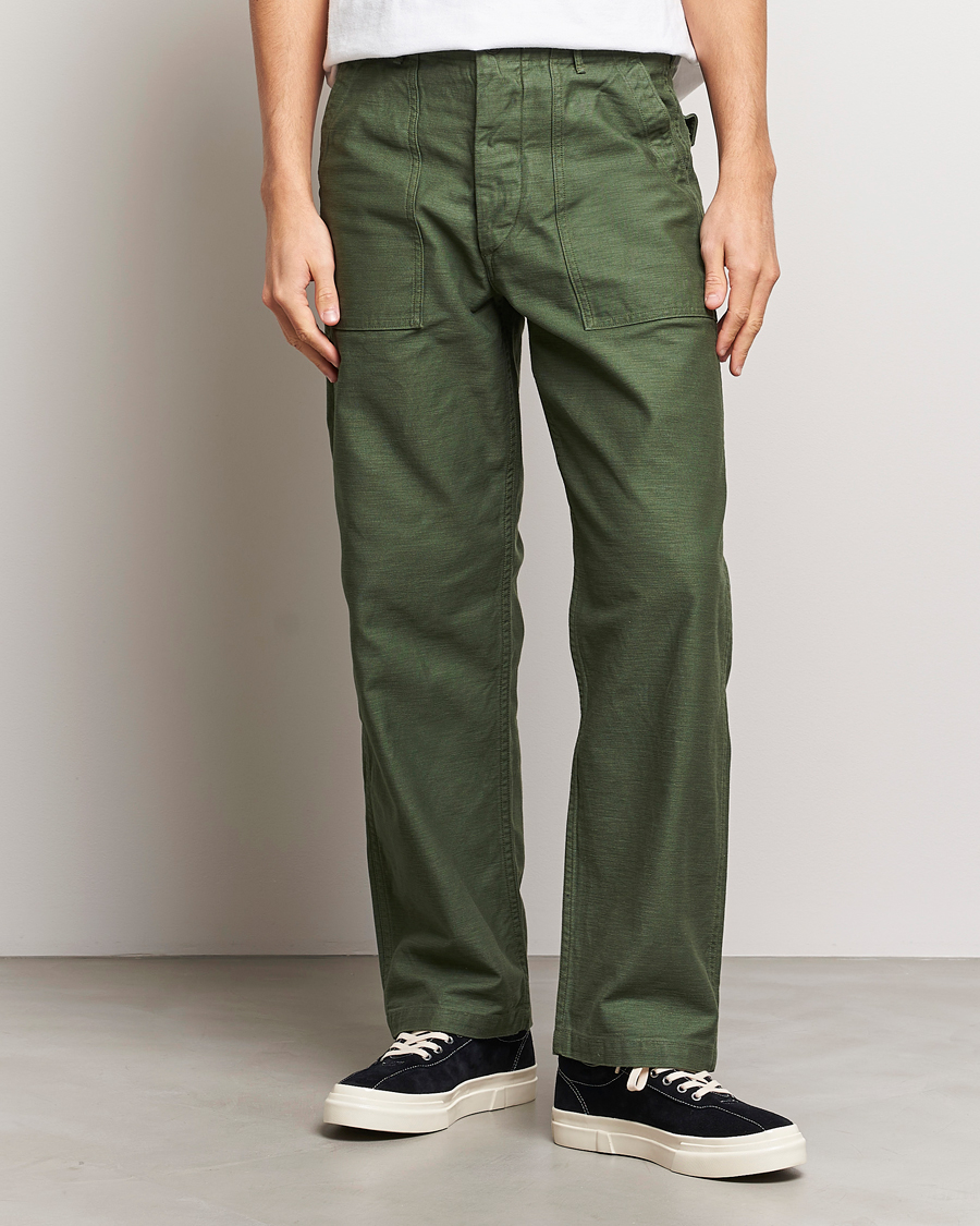 Herr | Japanese Department | orSlow | Regular Fit Original Sateen Fatigue Pants Green