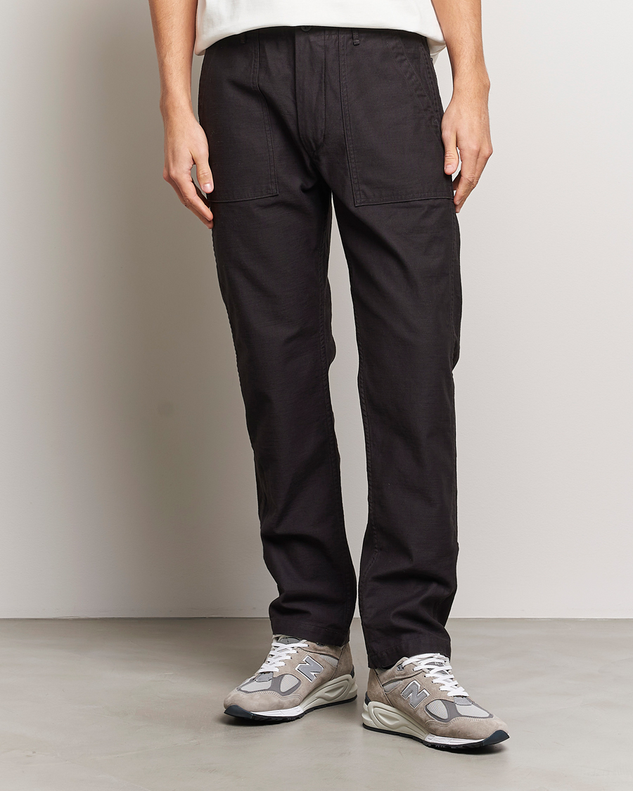 Herren | Hosen | orSlow | Slim Fit Original Sateen Fatigue Pants Black
