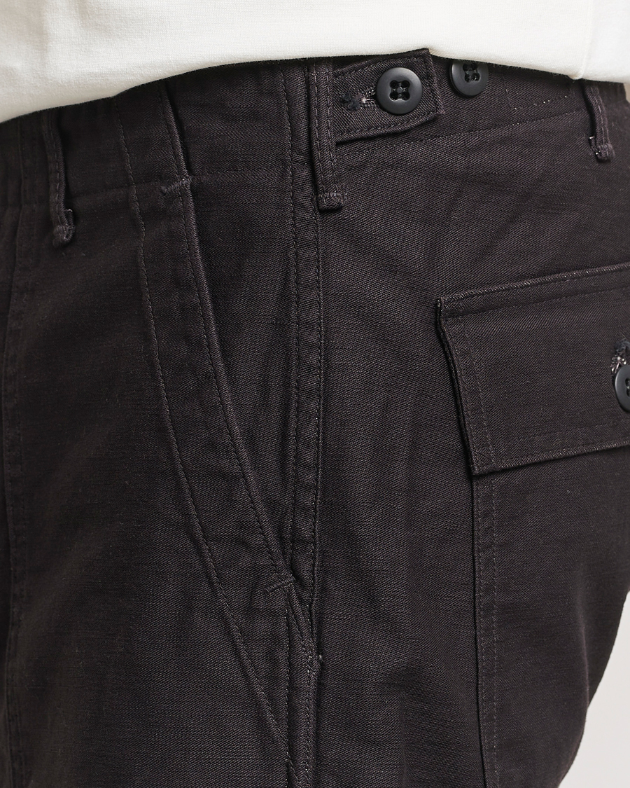 Herren | Hosen | orSlow | Slim Fit Original Sateen Fatigue Pants Black