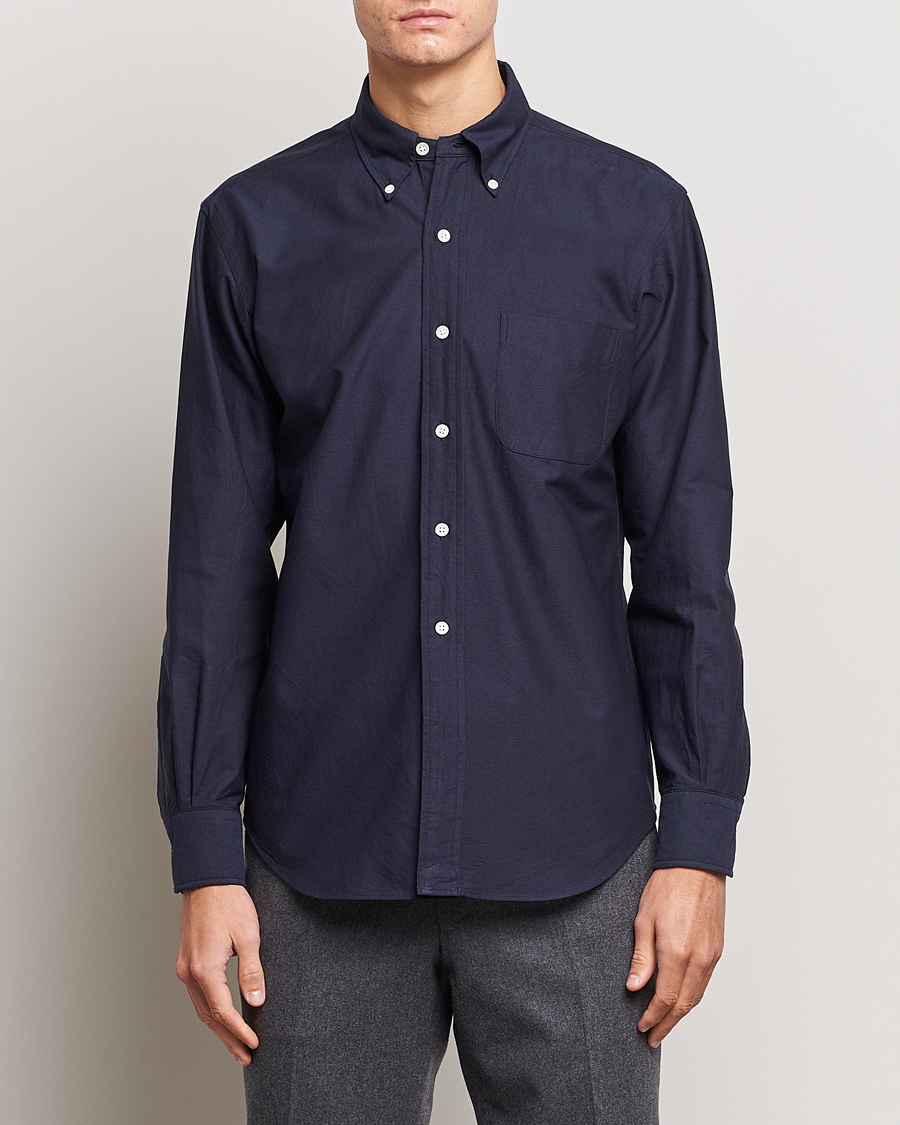 Herren |  | Kamakura Shirts | Vintage Ivy Oxford Button Down Shirt Navy