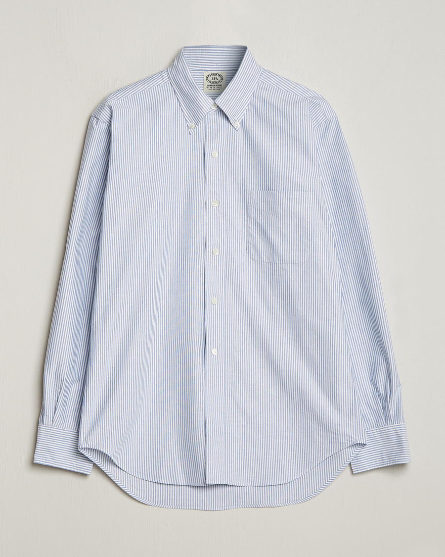 Herren | Kamakura Shirts | Kamakura Shirts | Vintage Ivy Oxford Button Down Shirt Blue Stripe
