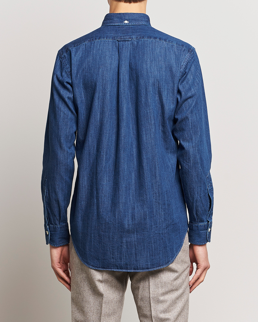 Herren | Hemden | Kamakura Shirts | Vintage Ivy Denim Button Down Shirt Dark Indigo