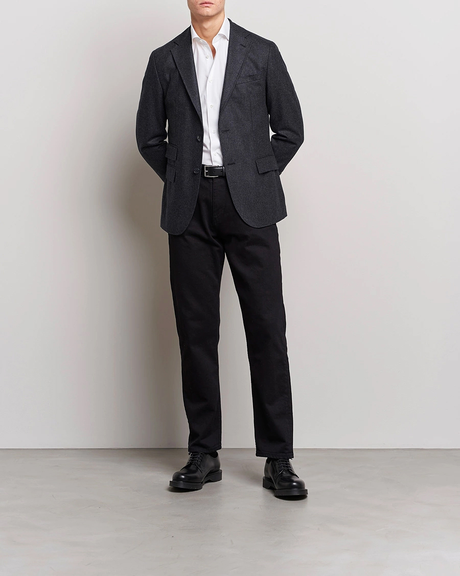 Herren | Hemden | Kamakura Shirts | Slim Fit Broadcloth Shirt White