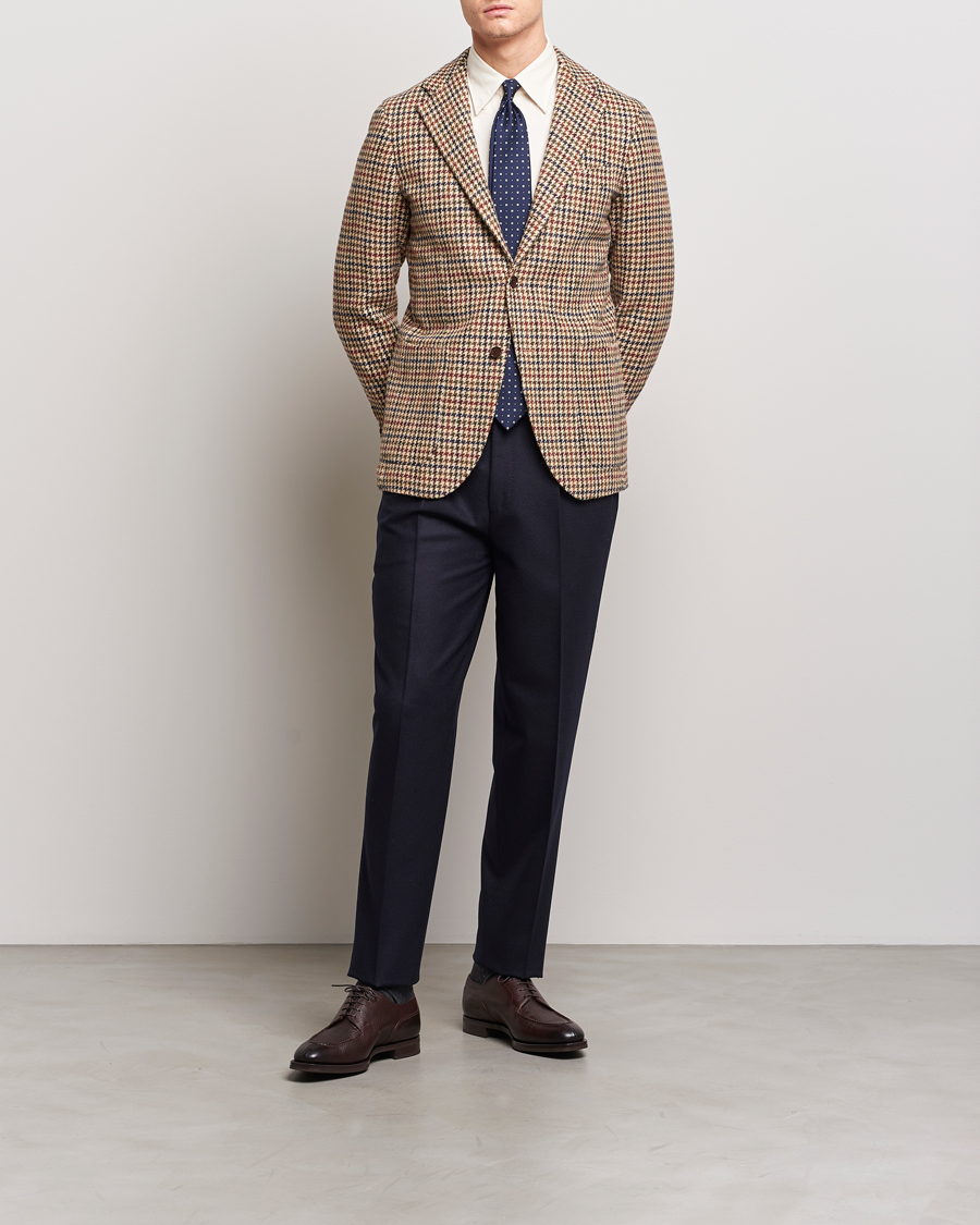 Herren | Sakkos | Beams F | Harris Tweed Gunclub Check Blazer Brown