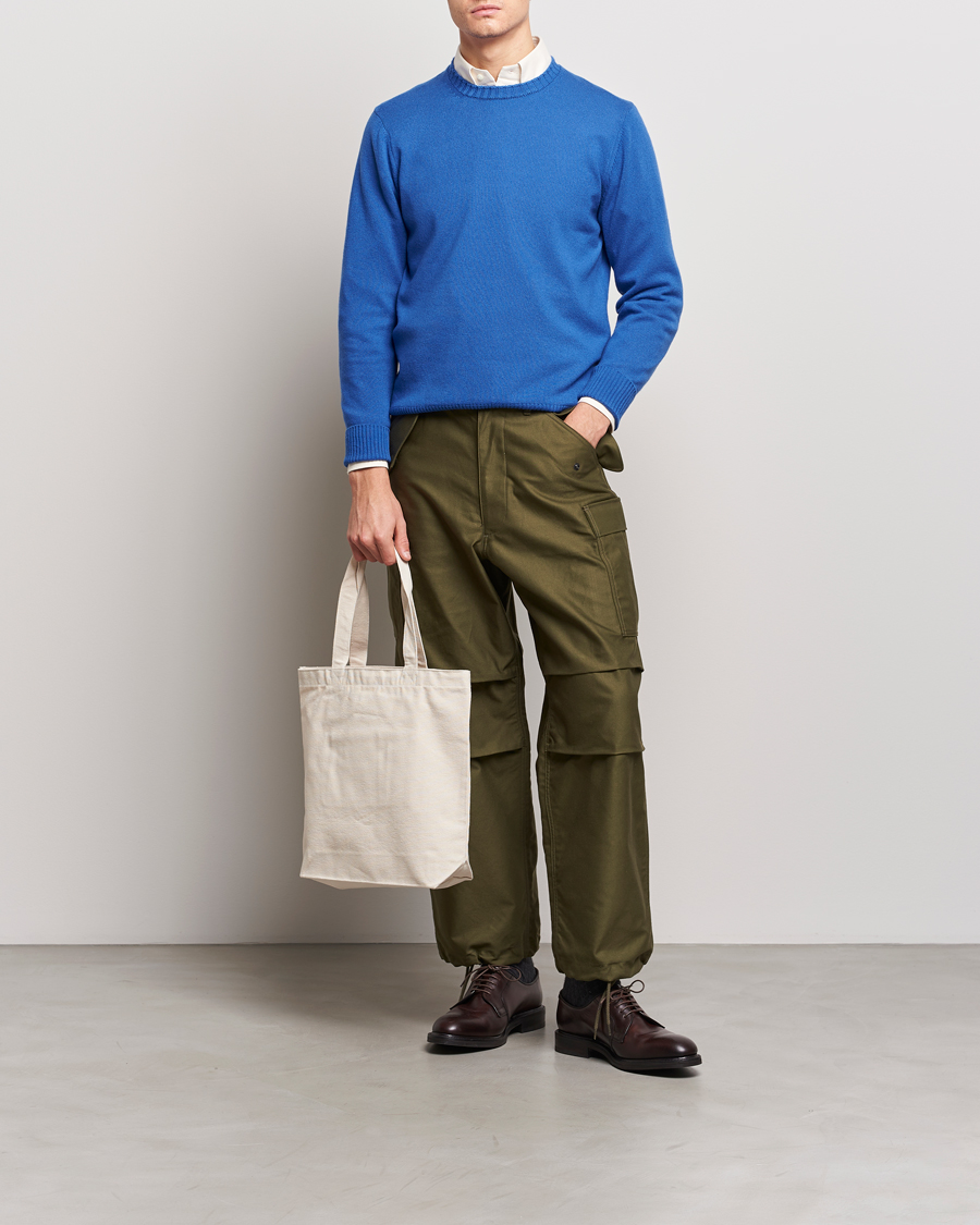 Herren | Pullover | Beams F | Cashmere Crew Neck Jumper Royal Blue