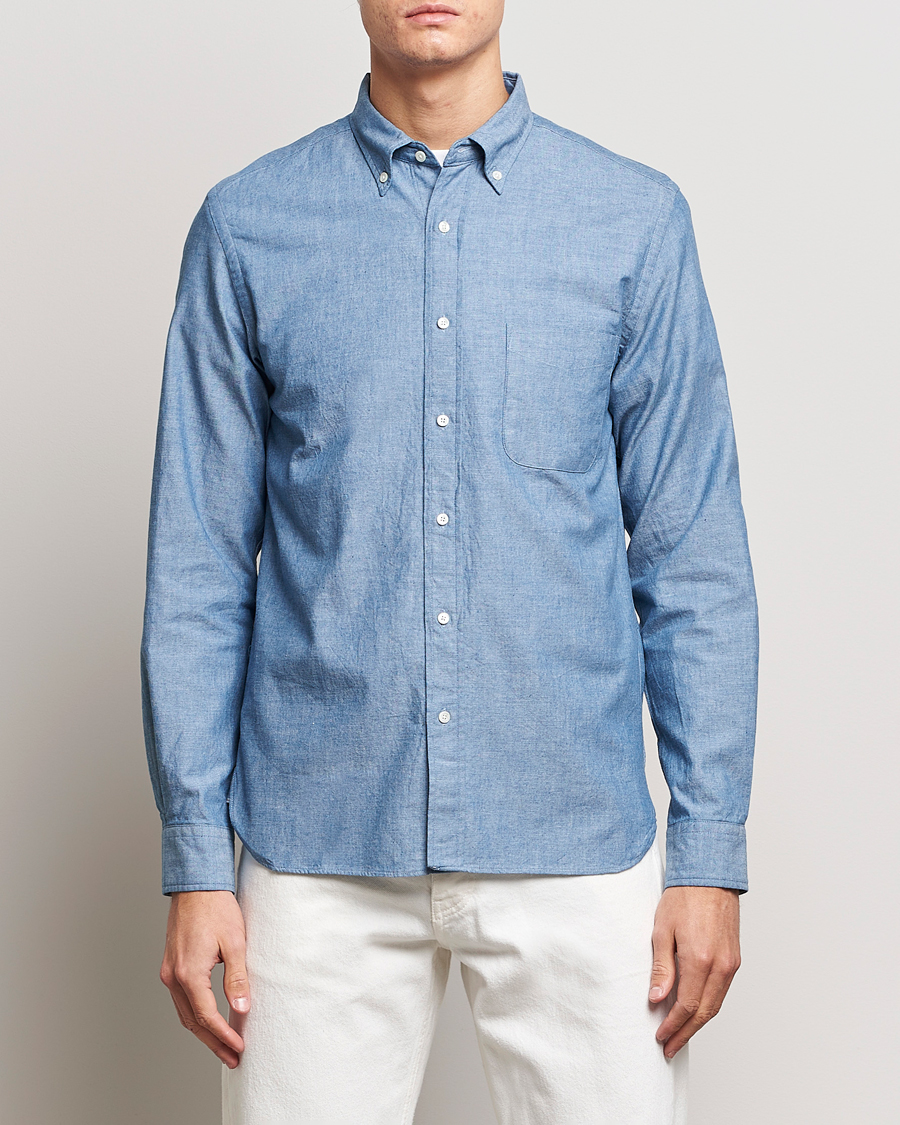 Herren | Hemden | BEAMS PLUS | Chambray Button Down Shirt Light Blue