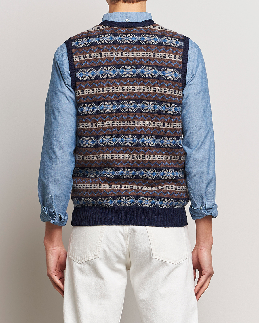 Herren | Pullover | BEAMS PLUS | Fairisle Knit Vest Brown