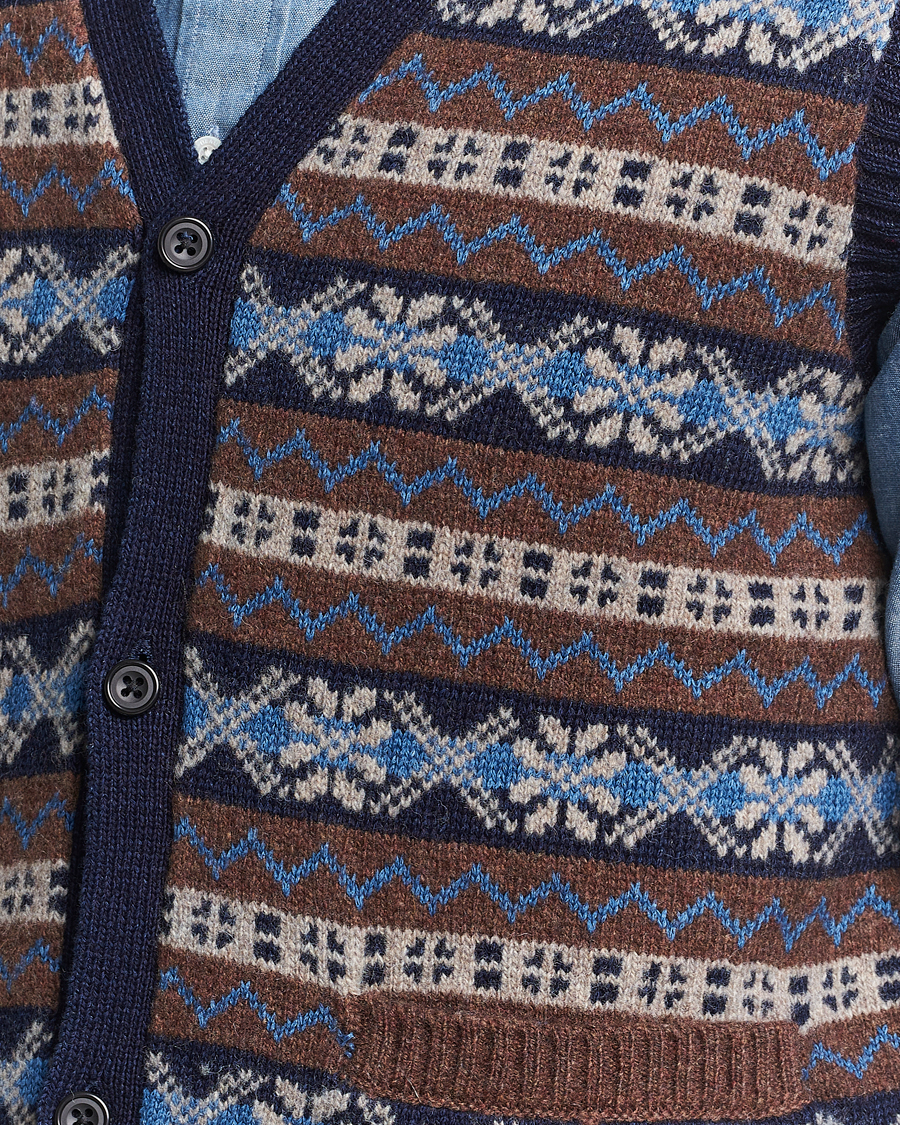 Herren | Pullover | BEAMS PLUS | Fairisle Knit Vest Brown
