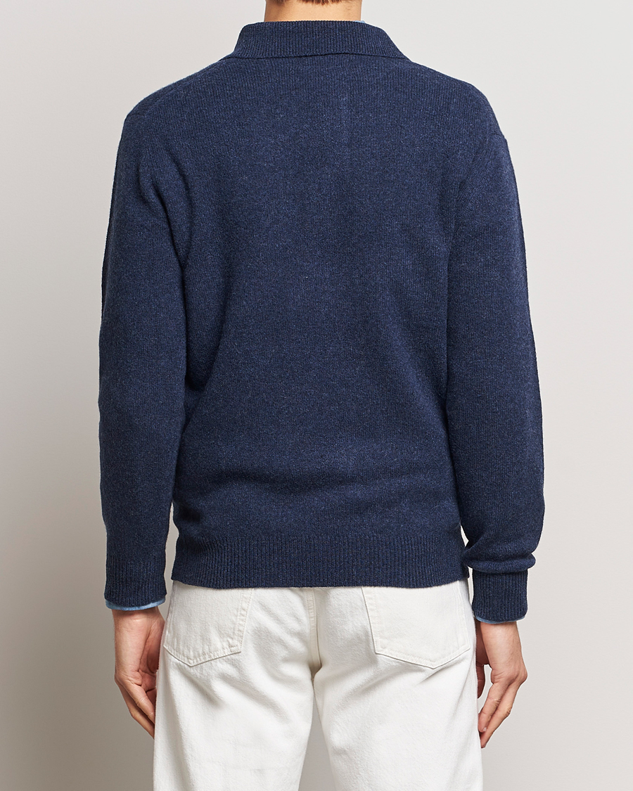 Herren | Pullover | BEAMS PLUS | Long Sleeve Knitted Polo Navy