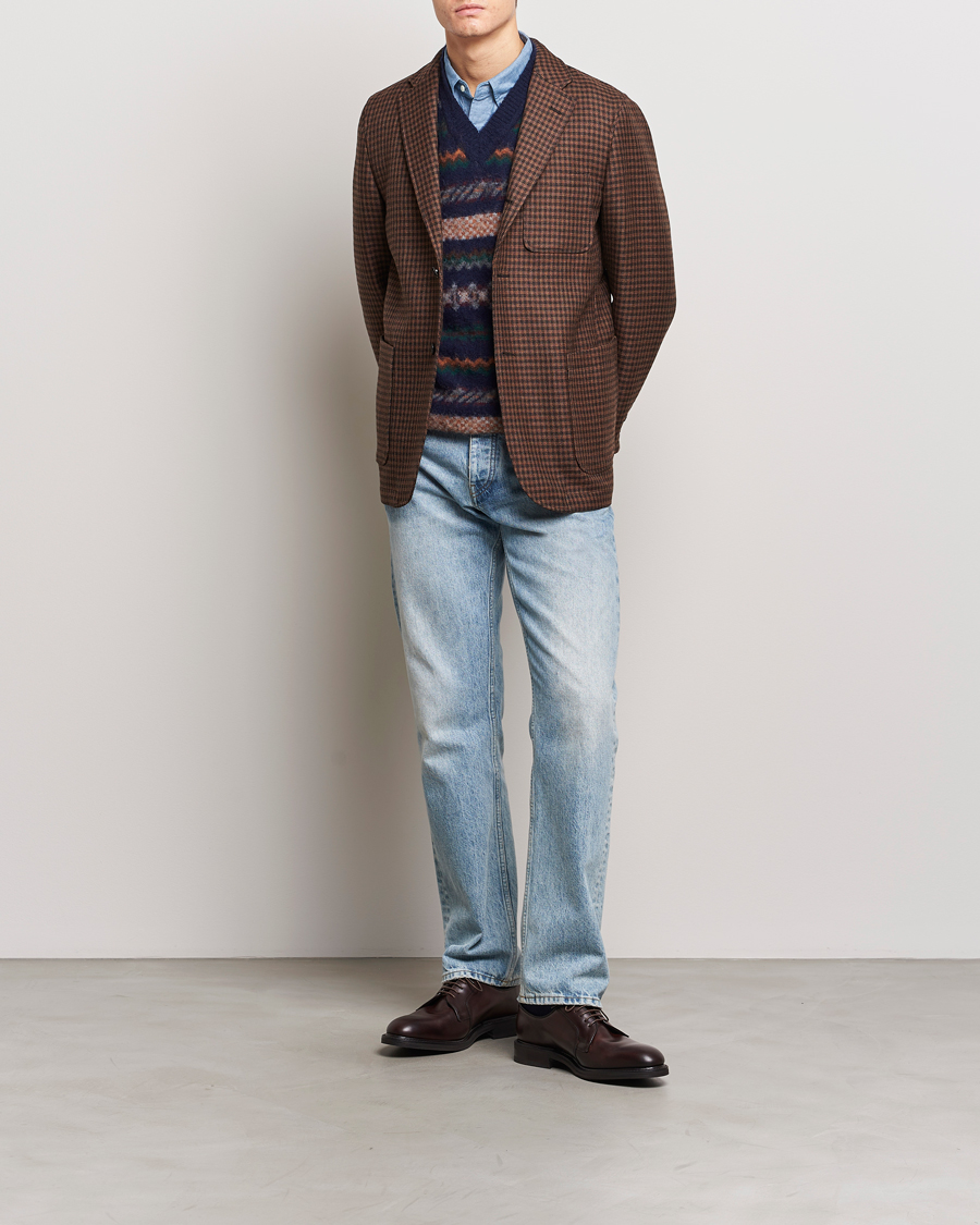 Herren | Sakkos | BEAMS PLUS | Houndstooth Twill Blazer Brown
