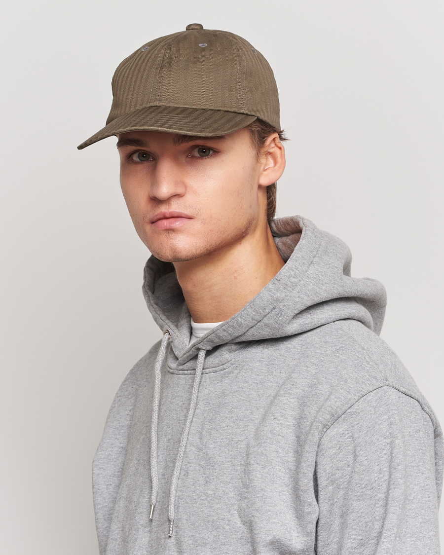 Herren | | BEAMS PLUS | 6 Panel Herringbone Cap Olive