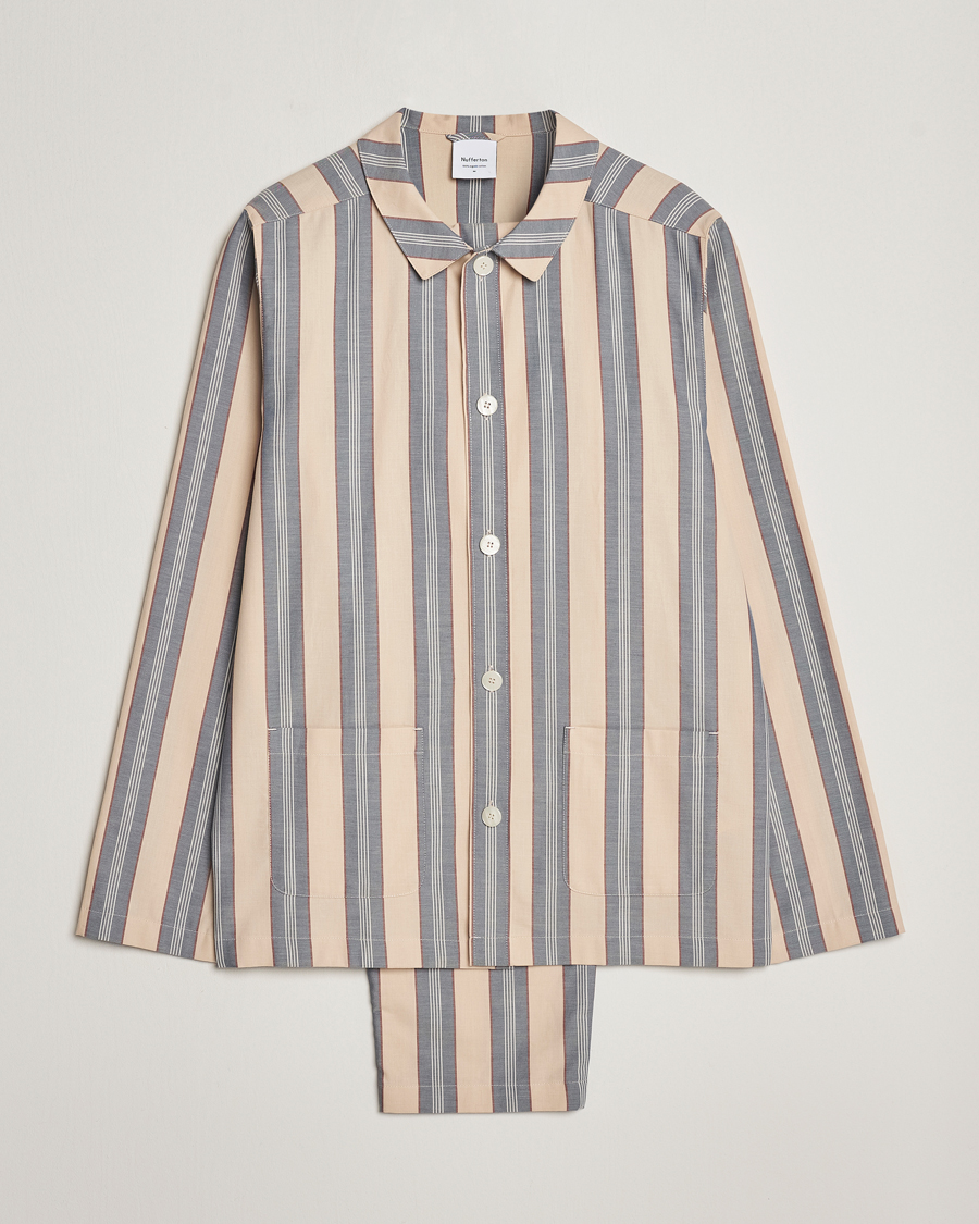 Herren | Schlafanzüge & Bademäntel | Nufferton | Uno Old School Pyjama Set Beige/Blue