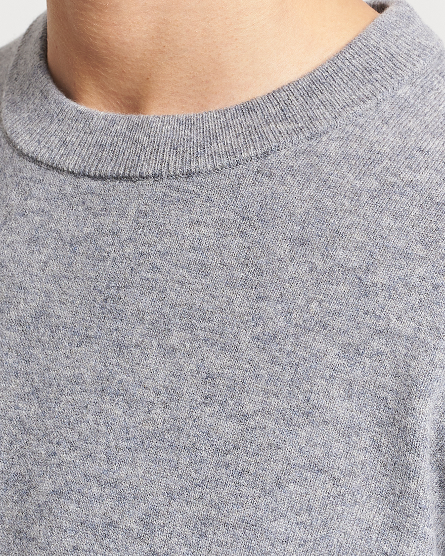 Herren | Pullover | Filippa K | 93 Knitted Lambswool Crew Neck Sweater Grey Melange