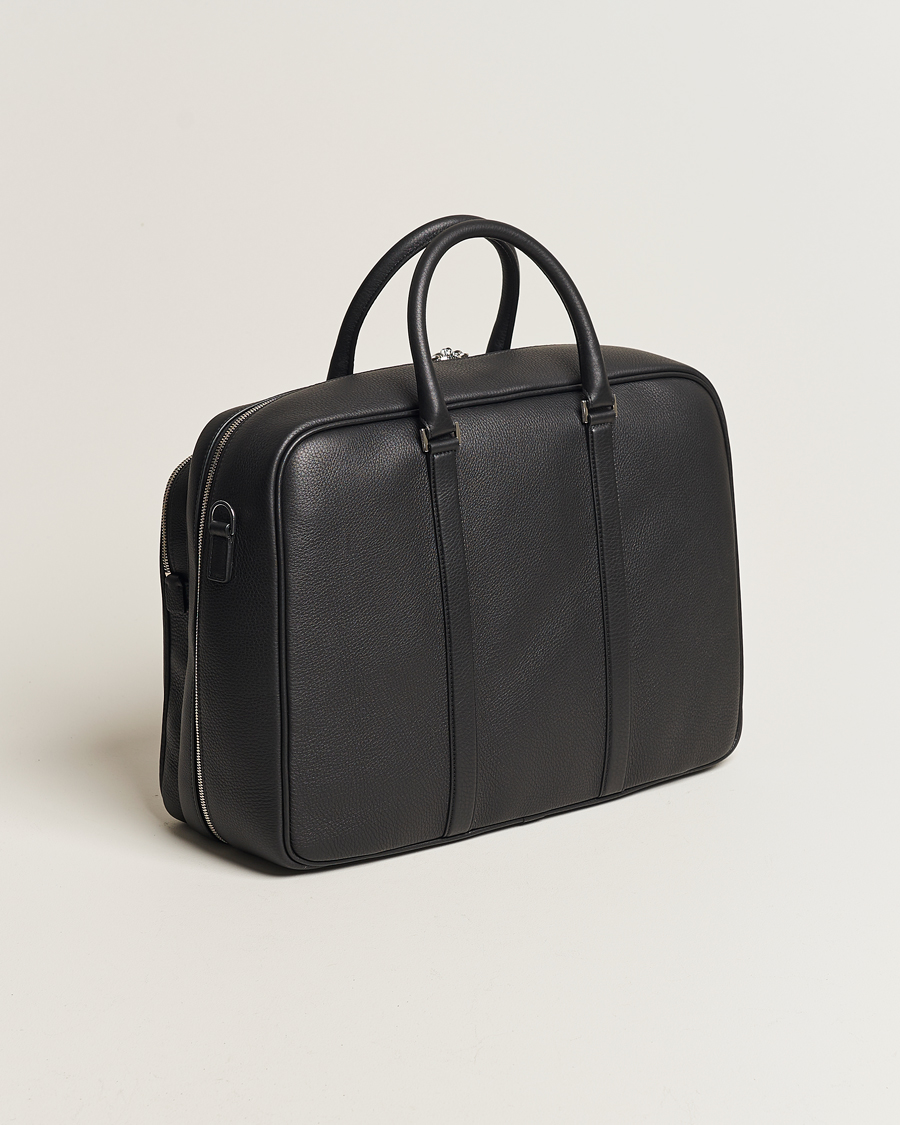 Herren | Neue Produktbilder | Canali | Grain Leather Weekend Bag Black