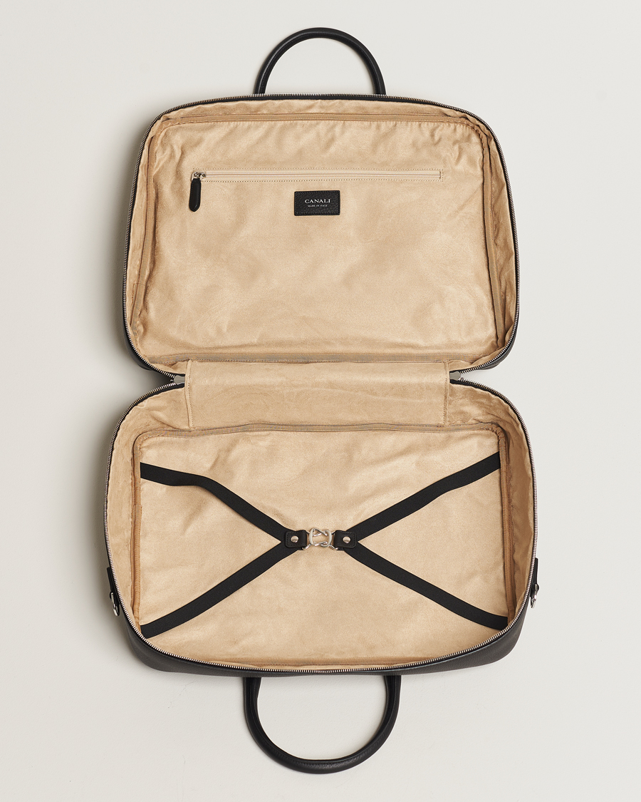 Herren | Taschen | Canali | Grain Leather Weekend Bag Black
