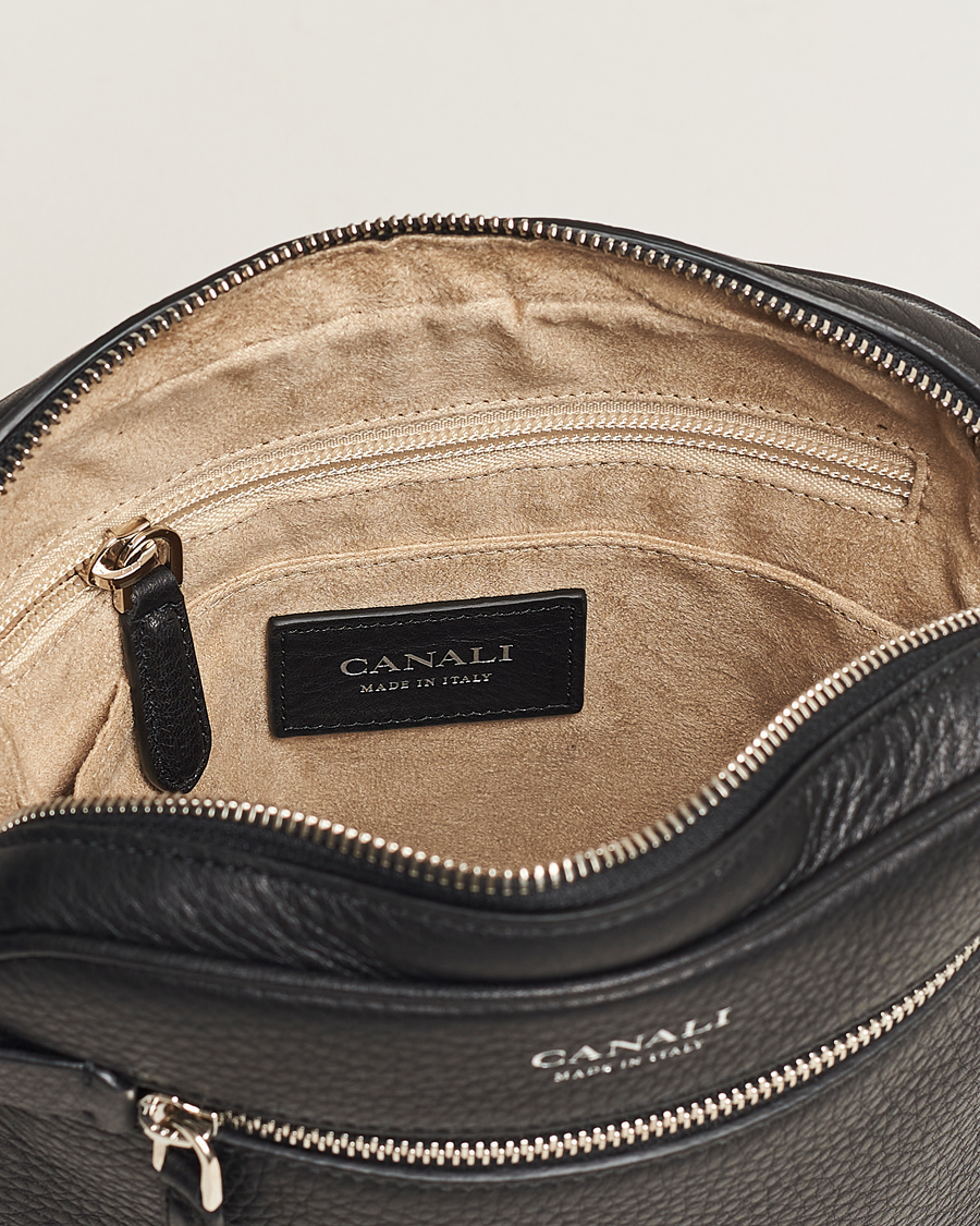 Herren | Taschen | Canali | Grain Leather Shoulder Bag Black