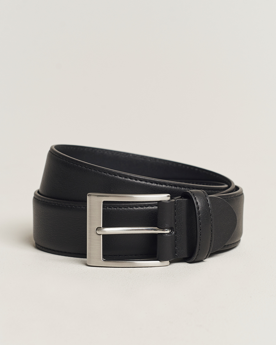 Herren | Gürtel | Canali | Leather Belt Black Calf