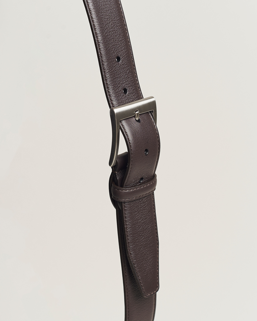 Herren | Gürtel | Canali | Leather Belt Dark Brown Calf