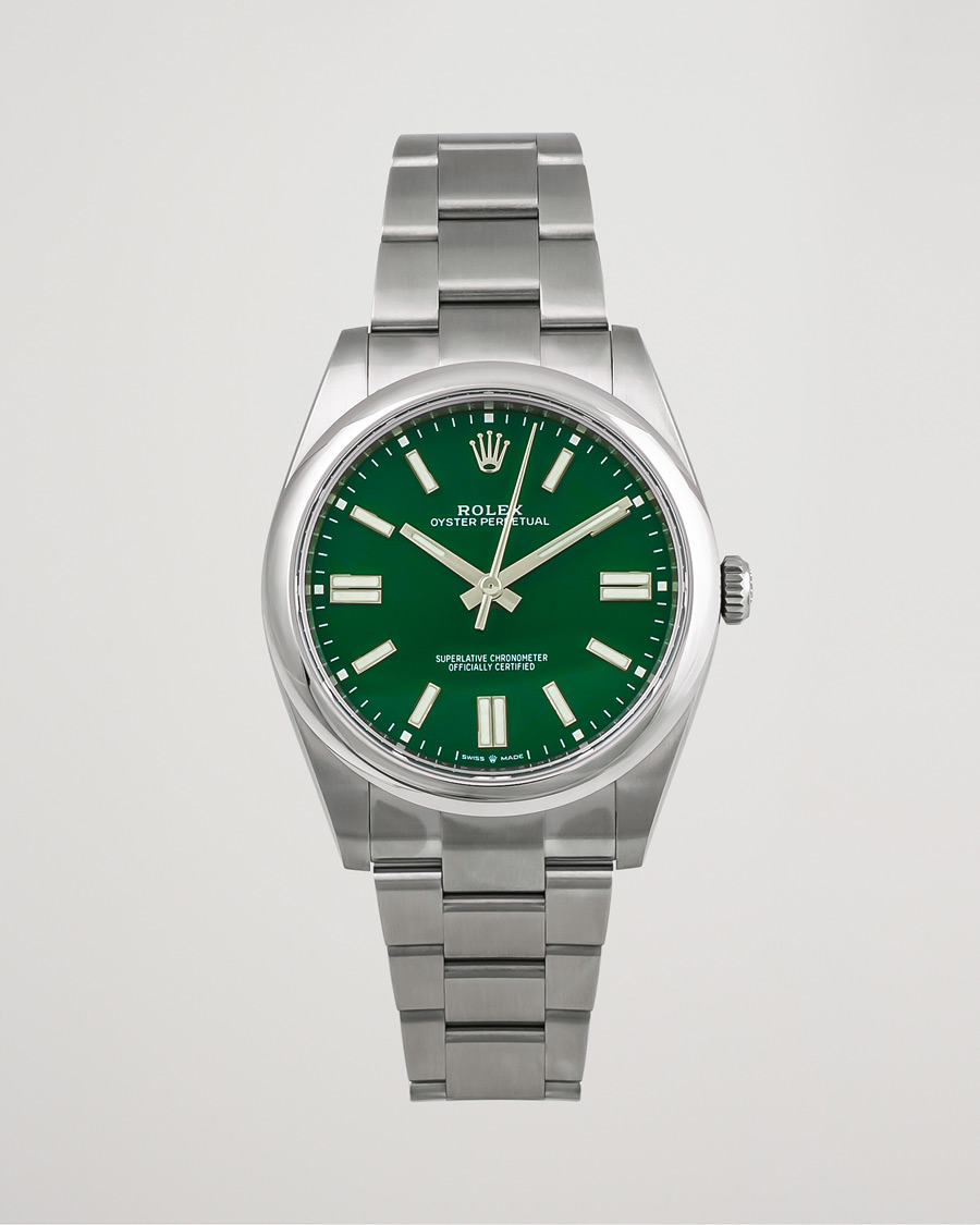Herren | Pre-Owned & Vintage Watches | Rolex Pre-Owned | Oyster Perpetual 41 Green Steel