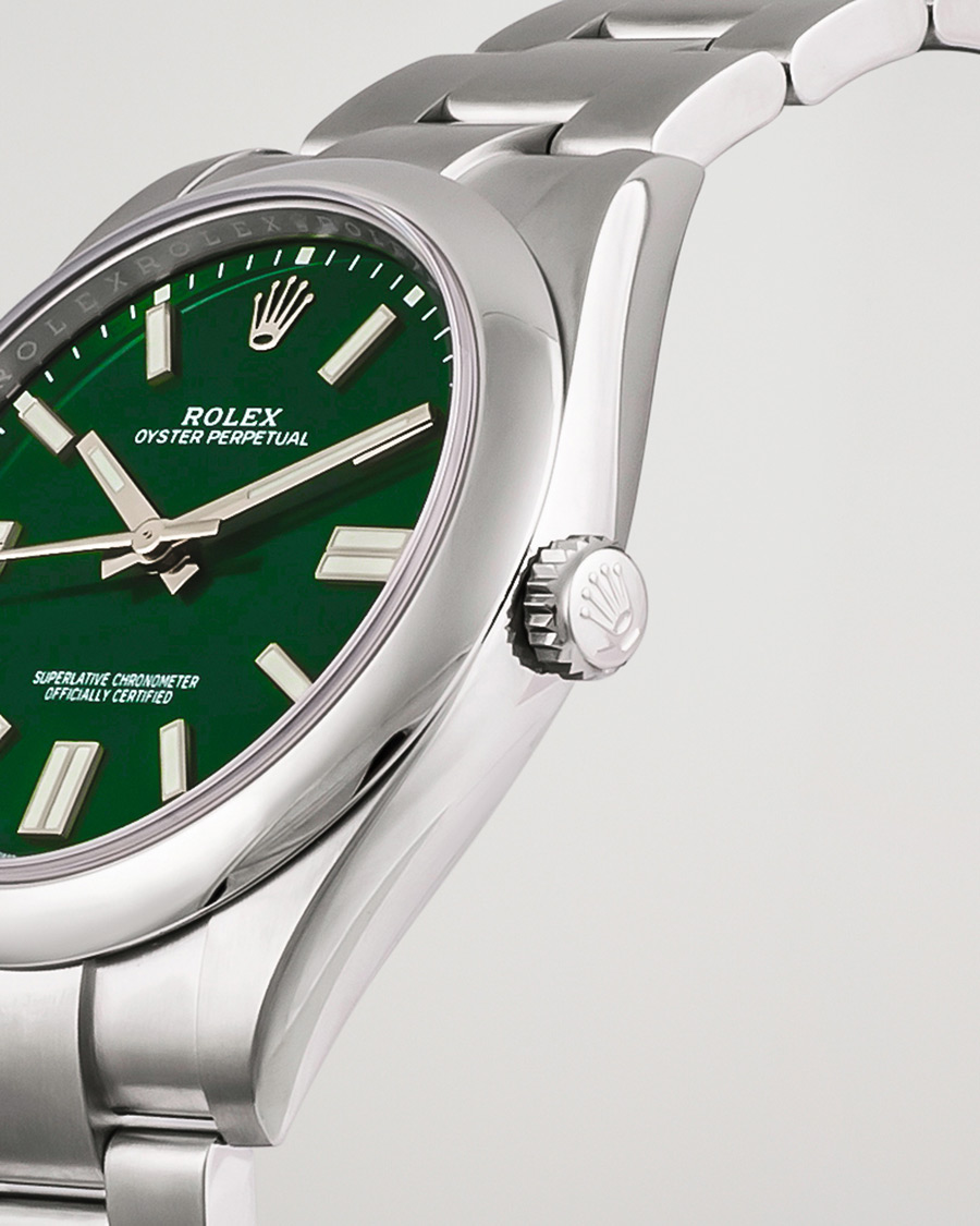 Herren | Rolex Pre-Owned Oyster Perpetual 41 Green Steel | Rolex Pre-Owned | Oyster Perpetual 41 Green Steel