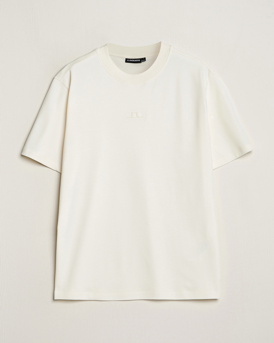 Herren |  | J.Lindeberg | Adnan Logo Mock Neck T-Shirt Cloud White