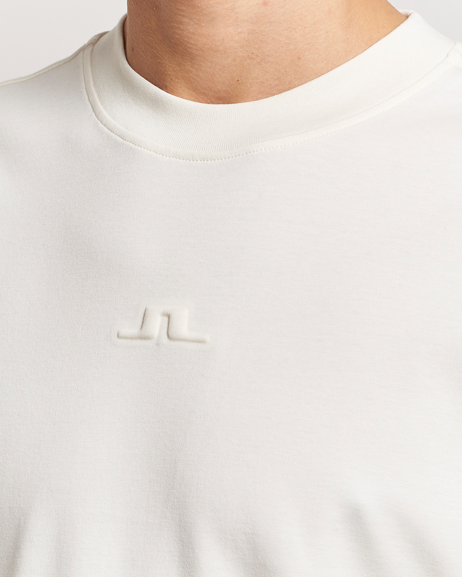 Herren | T-Shirts | J.Lindeberg | Adnan Logo Mock Neck T-Shirt Cloud White