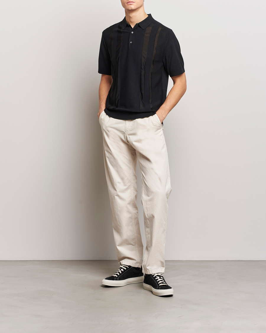 Herren | Poloshirts | J.Lindeberg | Ryce Texture Blocking Polo Black