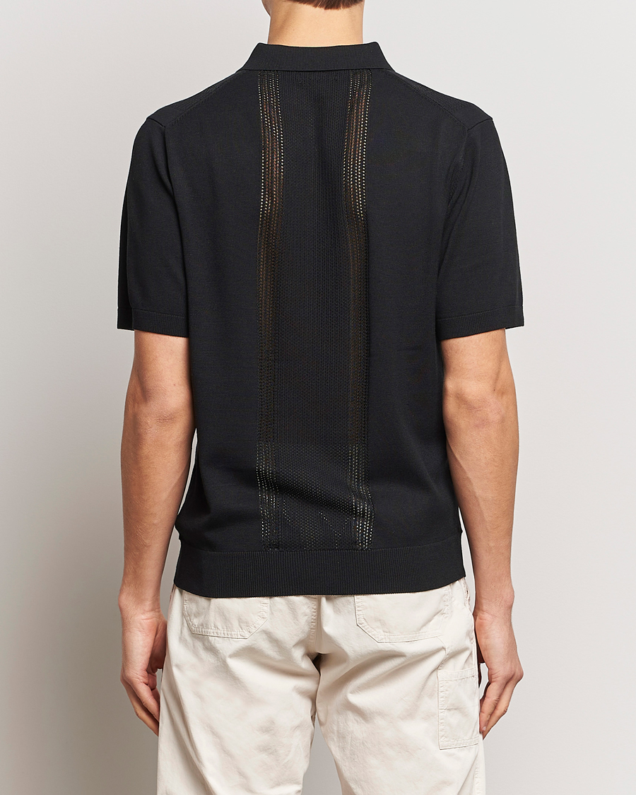 Herren | Poloshirts | J.Lindeberg | Ryce Texture Blocking Polo Black
