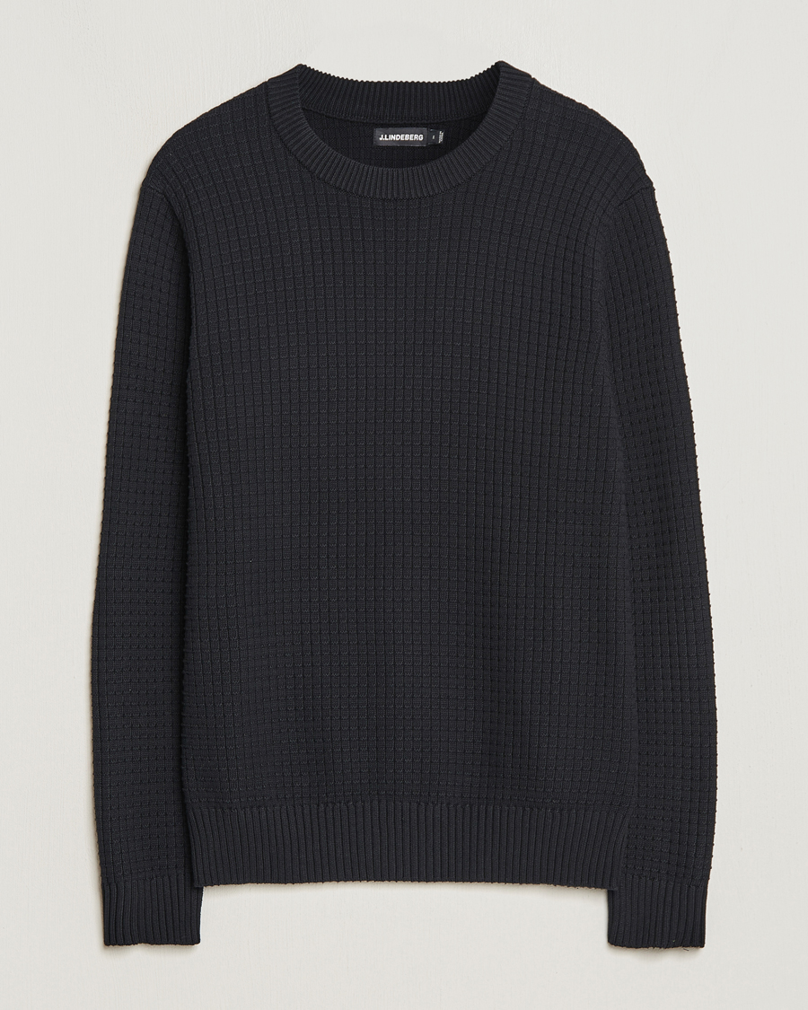 Herren | Pullover | J.Lindeberg | Archer Structure Sweater Black