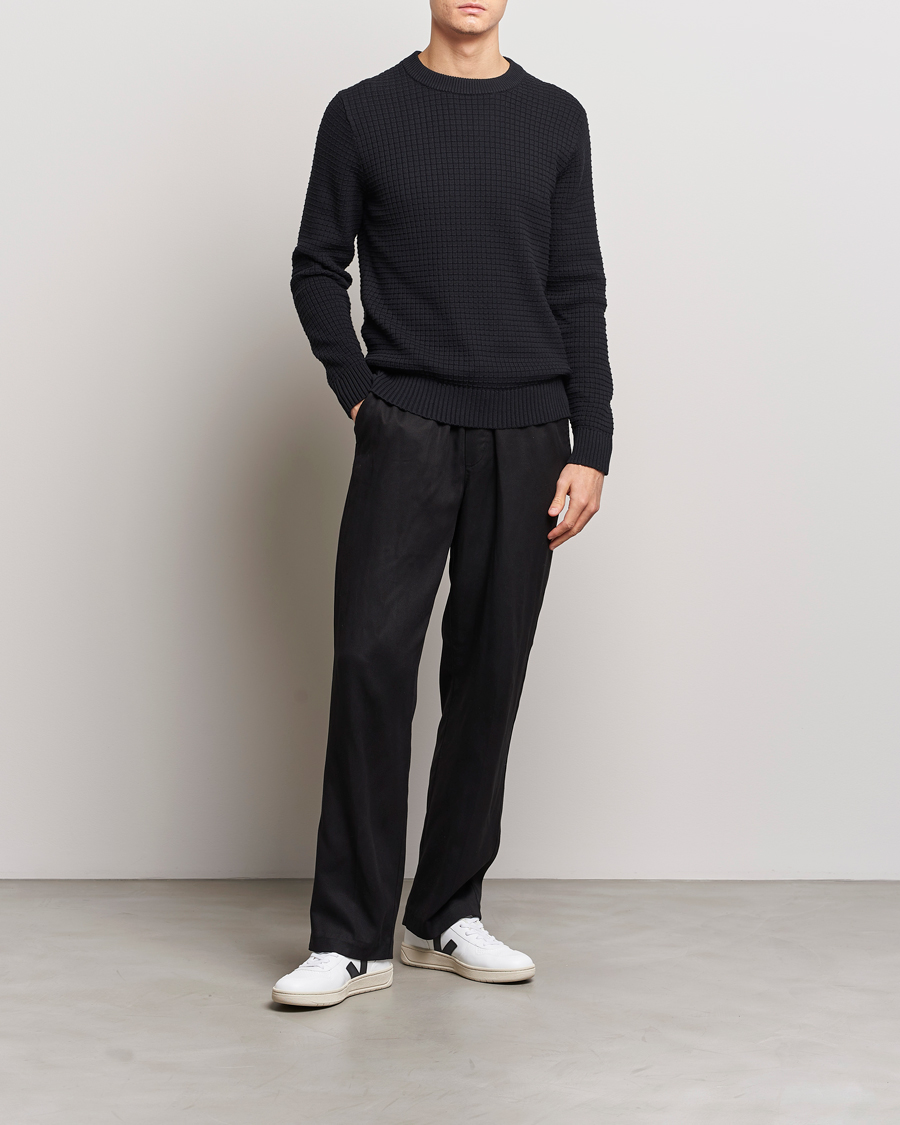 Herren | Pullover | J.Lindeberg | Archer Structure Sweater Black