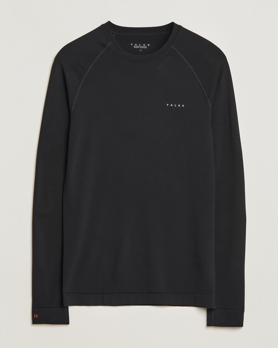Herren |  | Falke Sport | Falke Long Sleeve Wool Tech Light Shirt Black
