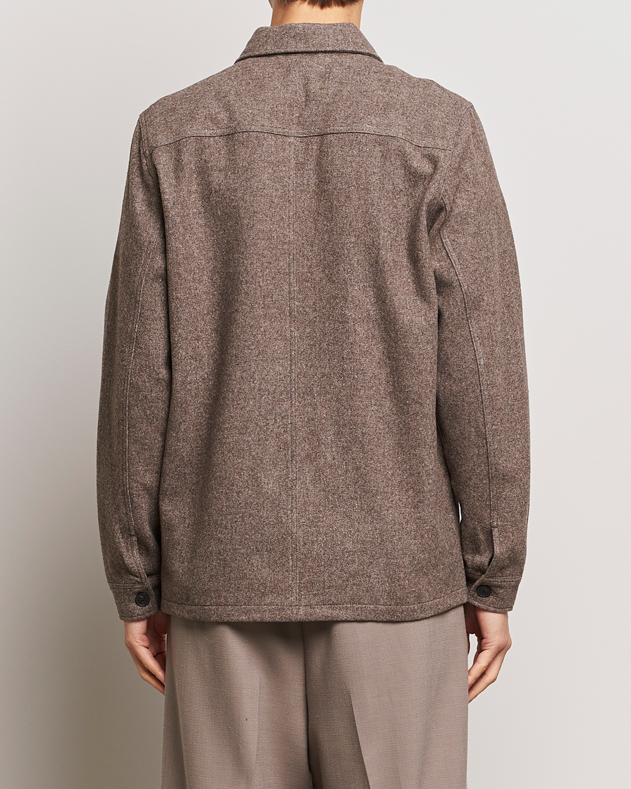 Herren | Hemden | A Day's March | Original Wool Overshirt Taupe Melange