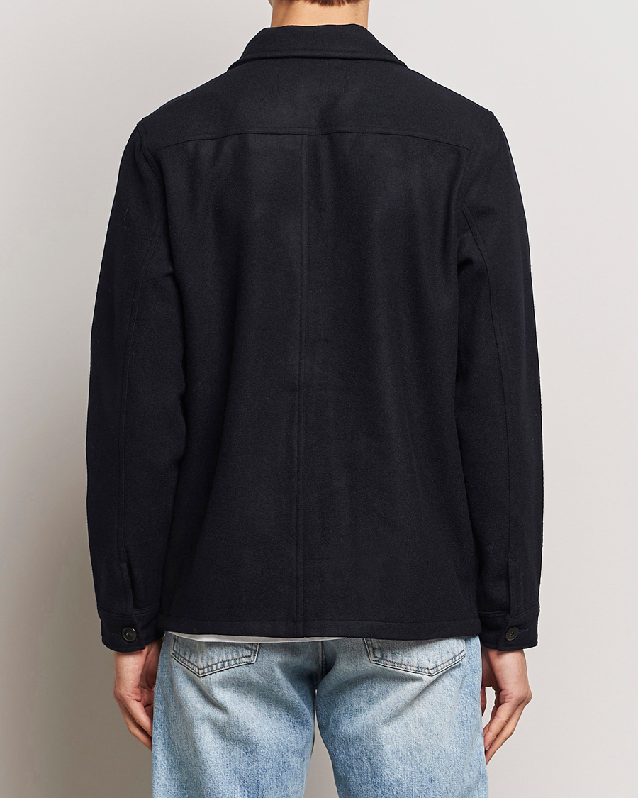 Herren | Jacken | A Day's March | Wool Overshirt Navy