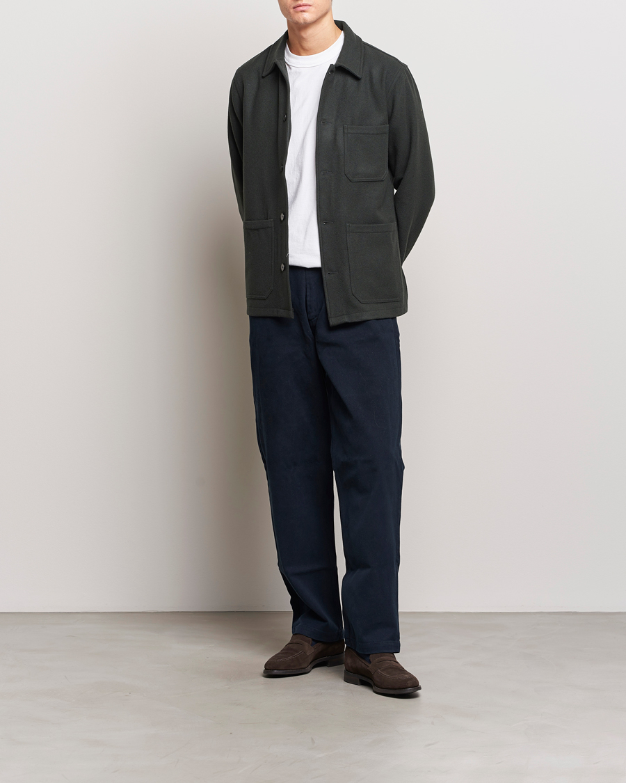Herren | Hemden | A Day's March | Original Wool Overshirt Seaweed