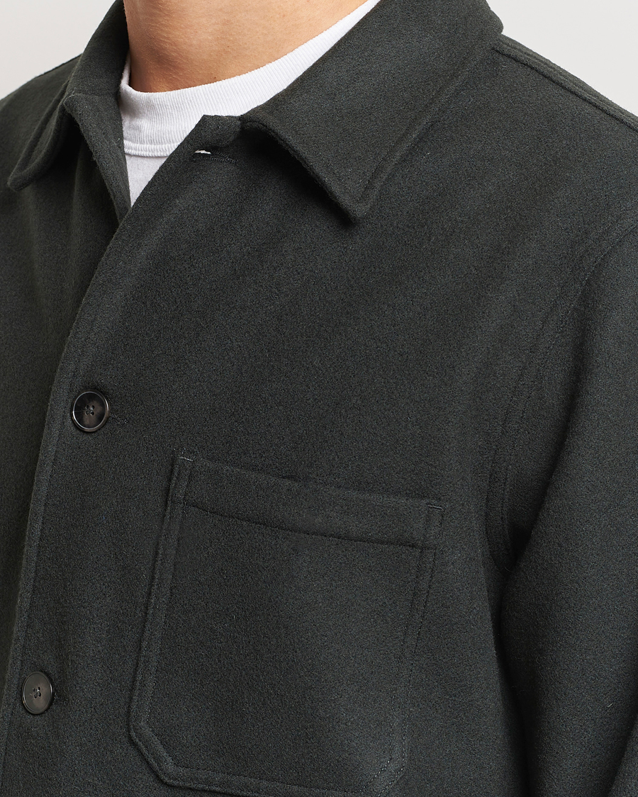 Herren | Hemden | A Day's March | Original Wool Overshirt Seaweed